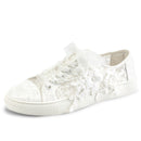 8836 Wedding Shoes Bridal Sneakers Flats Bride Tennis Shoes Flowers Lace Sneakers