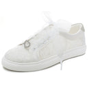 16053 Wedding Shoes Bridal Sneakers Flats Bride Tennis Shoes Flowers Lace Sneakers