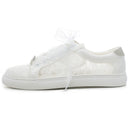 16053 Wedding Shoes Bridal Sneakers Flats Bride Tennis Shoes Flowers Lace Sneakers