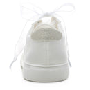 16053 Wedding Shoes Bridal Sneakers Flats Bride Tennis Shoes Flowers Lace Sneakers