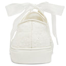 8832A Wedding Shoes Bridal Sneakers Flats Bride Tennis Shoes Lace Sneakers