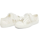 8832 Wedding Shoes Bridal Sneakers Flats Bride Tennis Shoes Lace Sneakers