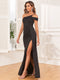 TW00081 Women's One Shoulder Sleeveless Mermaid Bridesmaid Dress Wedding Party Sequin Gown