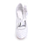 Women's Bridal Shoes Closed Toe 3.4'' High Heel Satin Pumps Bowknot Wedding Shoes - florybridal