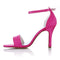 Women's Bridal Shoes 3.5" Open Toe High Heel Ruffles Satin Pumps Sandals Wedding Shoes - florybridal