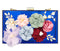 041 Women's Purses Transparent Flowers Clutch Purse Evening Handbag For Party Prom Bride