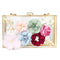 041 Women's Purses Transparent Flowers Clutch Purse Evening Handbag For Party Prom Bride
