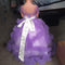 SZ45-TZ01 Elegant Flower Girl Dress for Wedding Kids Sleevelesss Lace Pageant Children Ball Gowns