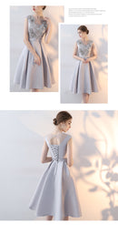 SZ4508 Women's Lace Short Wedding Dress Wedding Gown Bride Dress Flower Evening Party Gown