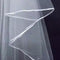 SZTS Bridal Veil Women's Simple Tulle 31.5" 2 Tier Ribbon Bachelorette Party Wedding Veil With Comb for Wedding Hen Party