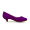 Women's Bridal Shoes Closed Toe 1.8‘’ Low Heel Comfort Satin Pumps Crystal Wedding Shoes - florybridal
