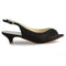 Women's Bridal Shoes Peep Toe 1.5" Low Heel Satin Pumps Rhinestone Wedding Shoes - florybridal