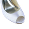 Women's Bridal Shoes Peep Toe 4.1'' High Heels Satin Platform Pumps Wedding Shoes - florybridal