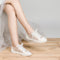 8832A Wedding Shoes Bridal Sneakers Flats Bride Tennis Shoes Lace Sneakers