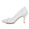 Women's Bridal Shoes Closed Toe 3.14" Stiletto Heel Lace Satin Pumps Satin Flower net Yarn Wedding Shoes - florybridal