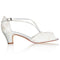 8965 Women's Bridal Shoes Peep Toe 1.9'' Block Low Heel Rhinestone Satin Pumps Sandals Wedding Shoes