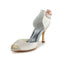 Bridal Shoes Lace Satin 3.14'' Mid Heel Peep Toe Prom Party Dance Wedding Shoes Women Pumps - florybridal