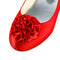 Women's Bridal Shoes Closed Toe Satin Flats Flower Wedding Shoes - florybridal