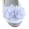 Women's Bridal Shoes Closed Toe Satin Flats Flower Wedding Shoes - florybridal