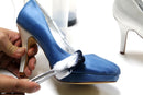 Women's Bridal Shoes 1.5" Peep Toe Low Heel Dyeable Satin Pumps Wedding Shoes - florybridal