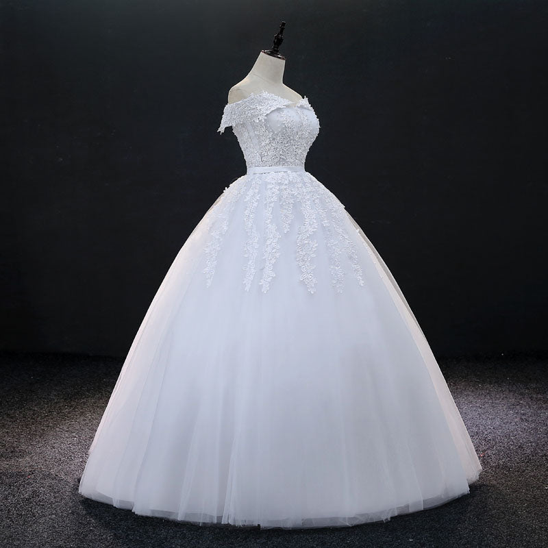 Vintage Lace Tulle Ball Wedding Dresses 2020 Plus Size Customized Bridal Gowns - florybridal