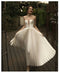 Vintage Short Wedding Dress Simple Summer Wedding Gowns Custom Classic White Bride Dress - florybridal