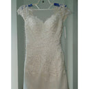 Backless Lace Mermaid Wedding Dress 2020 Short Sleeve Wedding Gown Bride Dress - florybridal